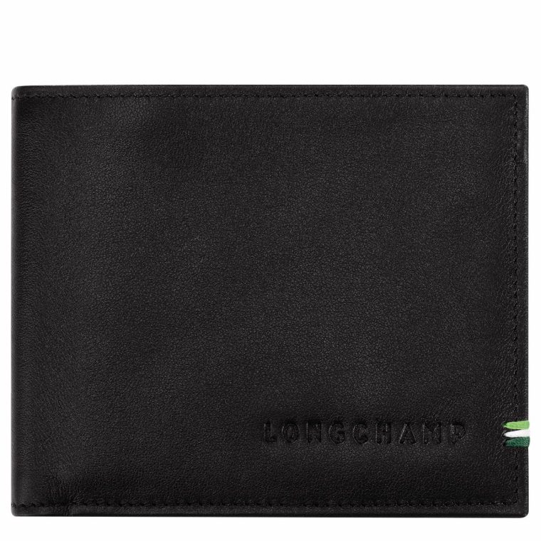 Longchamp Sur Seine Wallet Black - Leather Men Leather Wallets Black