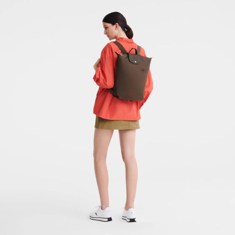 Longchamp Terra Backpacks Women Le Pliage Green M Backpack Terra - Canvas - Image 2