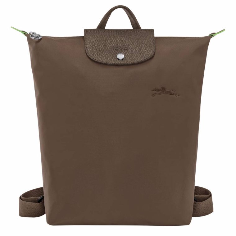 Longchamp Terra Backpacks Women Le Pliage Green M Backpack Terra - Canvas