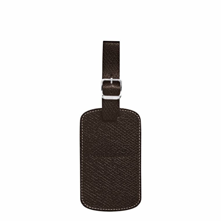 Longchamp Travel Accessories Women Mocha Boxford Luggage Tag Mocha - Leather