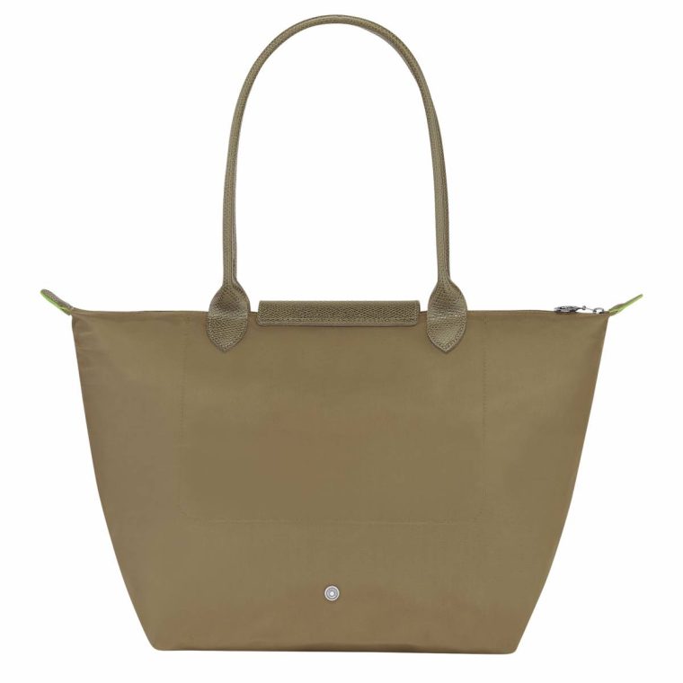 Longchamp Women Artichoke Le Pliage Green L Tote Bag Artichoke - Recycled Canvas Shoulder Bags - Image 2