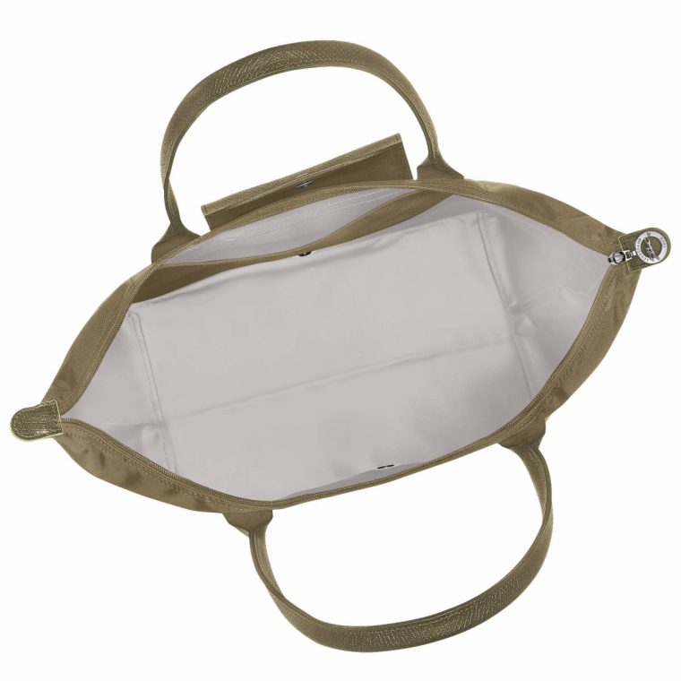 Longchamp Women Artichoke Le Pliage Green L Tote Bag Artichoke - Recycled Canvas Shoulder Bags - Image 3