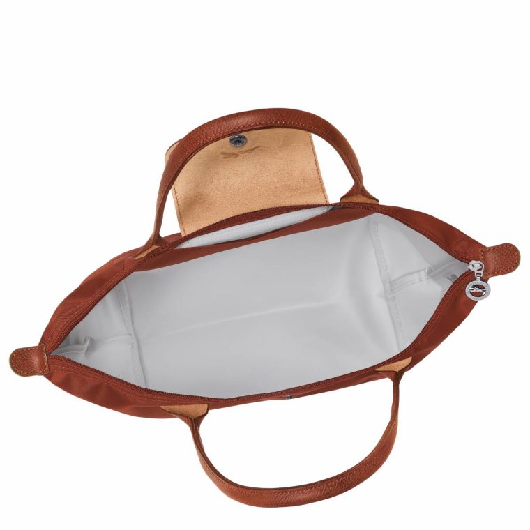 Longchamp Women Chestnut Le Pliage Green M Tote Bag Chestnut - Recycled Canvas Shoulder Bags - Image 4