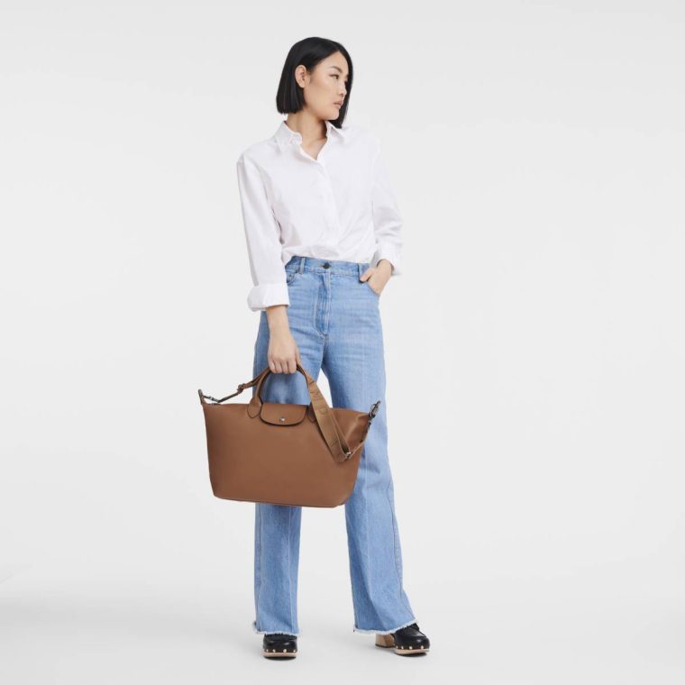 Longchamp Women Cognac Leather Bags Le Pliage Xtra L Handbag Cognac - Leather - Image 2