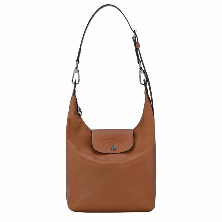 Longchamp Women Cognac Leather Bags Le Pliage Xtra M Shoulder Bag Cognac - Leather