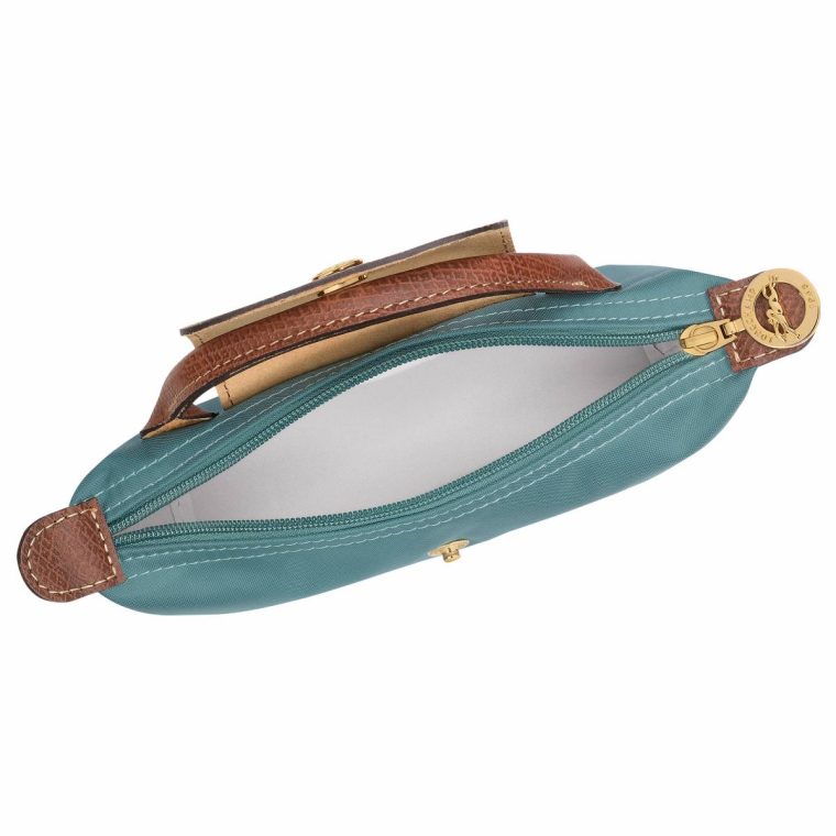 Longchamp Women Eucalyptus Le Pliage Original Pouch With Handle Eucalyptus - Recycled Canvas Pouches & Cases - Image 4