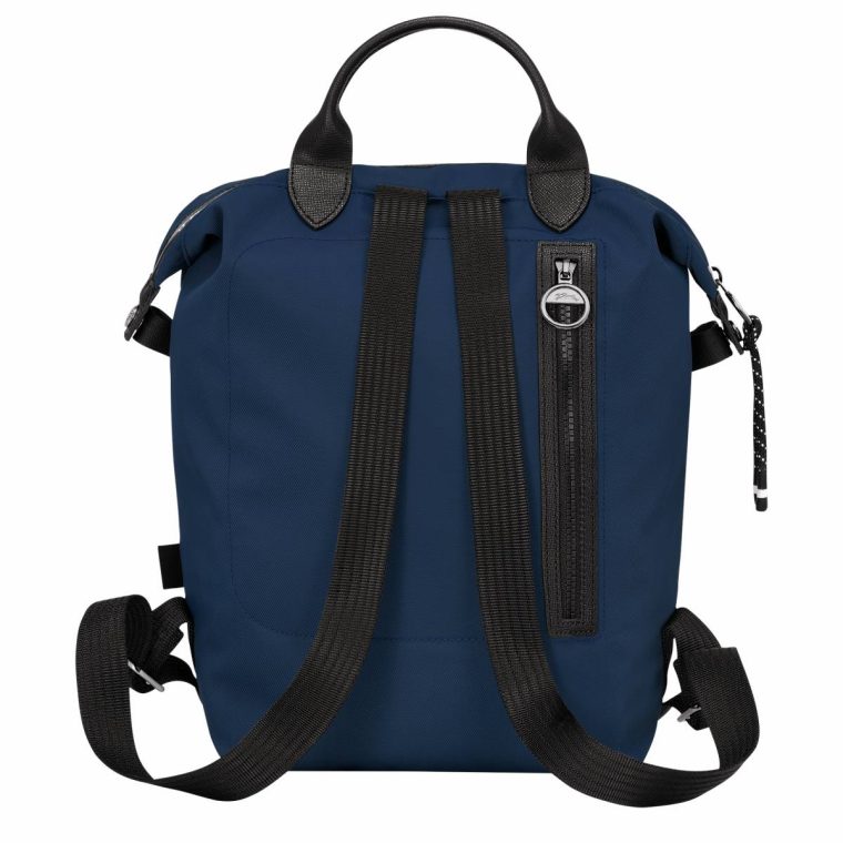 Longchamp Women Le Pliage Energy L Backpack Navy - Recycled Canvas Navy Backpacks - Image 3