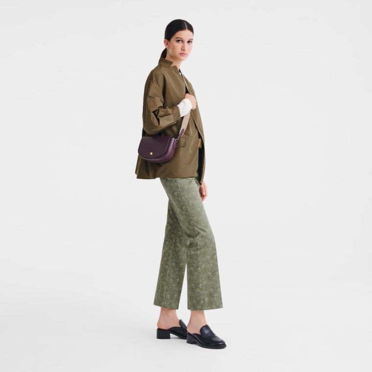 Longchamp Women Leather Bags Épure S Crossbody Bag Eggplant - Leather Eggplant - Image 2