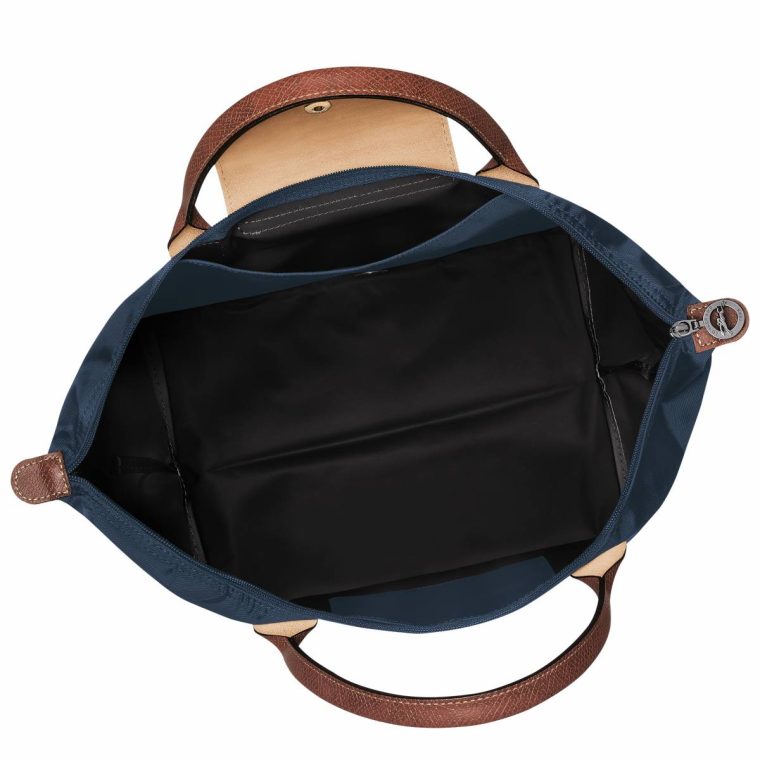 Longchamp Women Navy Le Pliage Original M Handbag Navy - Recycled Canvas Handbags - Image 4