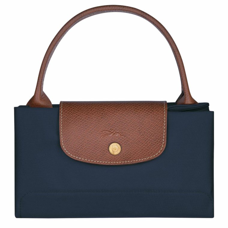 Longchamp Women Navy Le Pliage Original M Handbag Navy - Recycled Canvas Handbags - Image 5