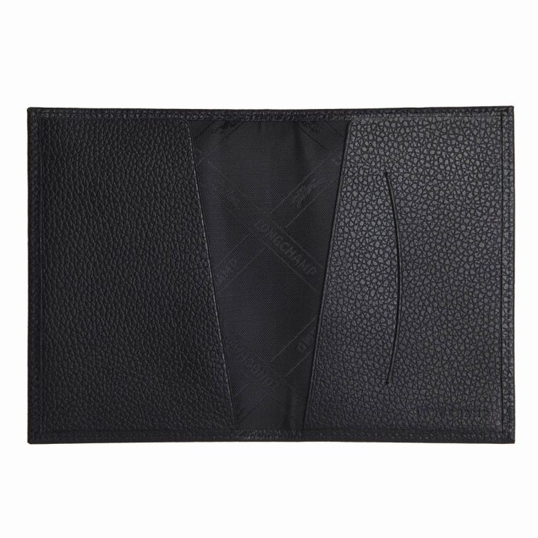 Longchamp Women Pouches & Cases Black Le Foulonné Passport Cover Black - Leather - Image 2