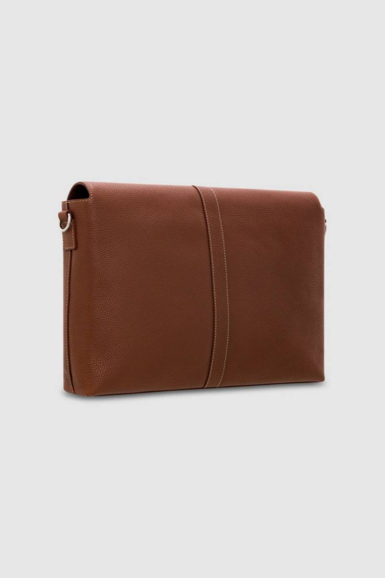 Marcus Satchel Work Dark Whiskey Men Oroton - Image 3