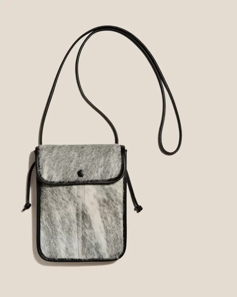 Marl Dark Brown Crossbody Bags Terra Calf Hair - Square-Flat Crossbody Bag Hereu Women - Image 2