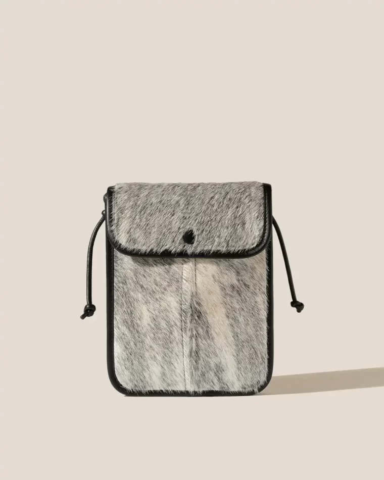 Marl Dark Brown Crossbody Bags Terra Calf Hair - Square-Flat Crossbody Bag Hereu Women - Image 3