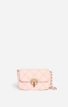 Medium Leather Moon Bag Embossed Denim Canvas Women Crossbody Bags Bubble Gum Vanessa Bruno