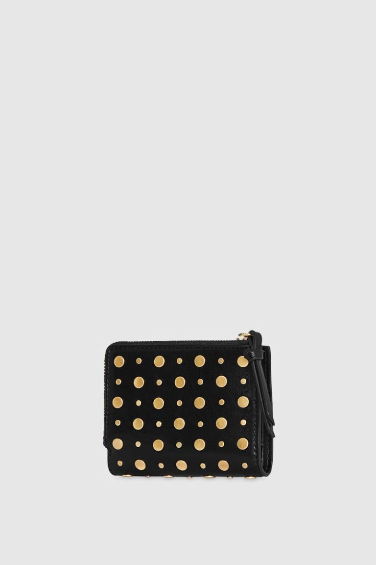 Megan Slim Wallet With Studs Rebecca Minkoff Women Black Wallet - Image 2