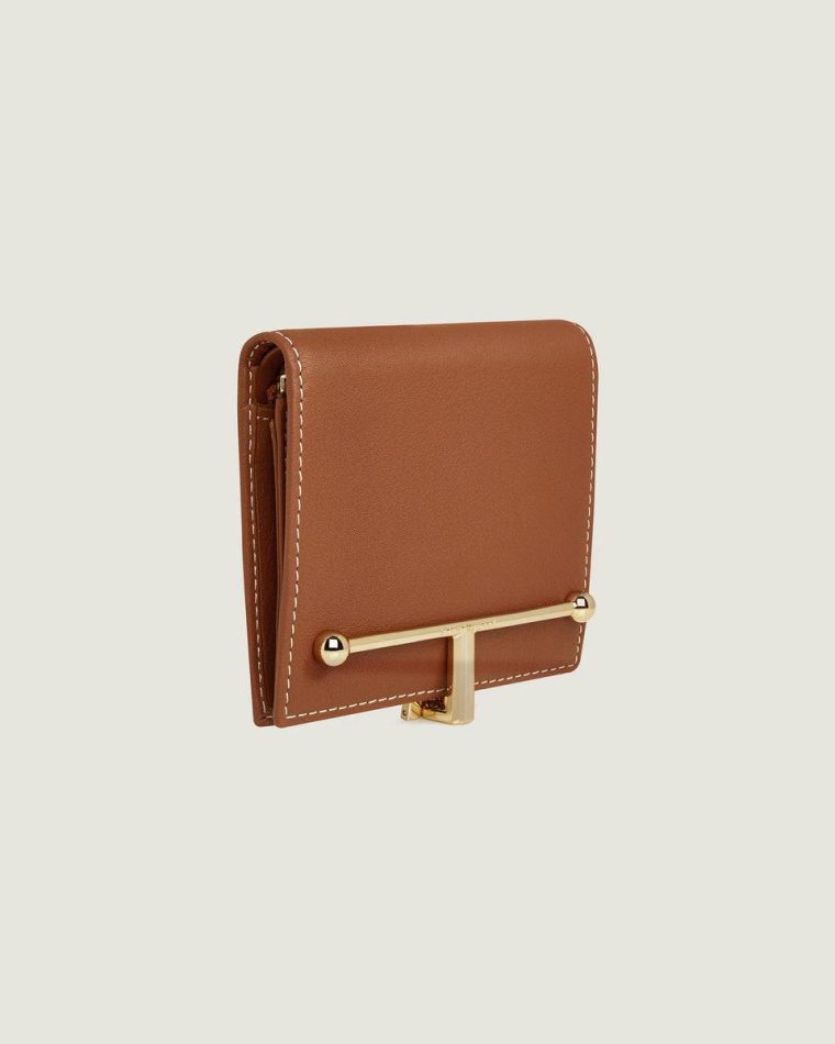 Melville Street Wallet Strathberry Wallets Chestnut With Vanilla Stitch Women - Image 3