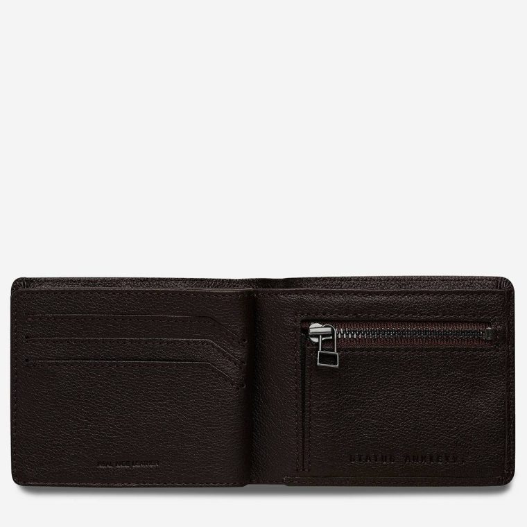 Men Bi-Fold Status Anxiety Leonard Wallet - Chocolate Chocolate - Image 3