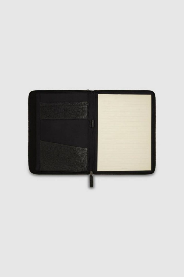 Men Black Folios Oroton Marcus A4 Zip Folio - Image 3