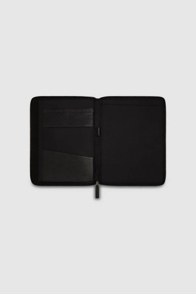 Men Black Folios Oroton Marcus A4 Zip Folio - Image 5