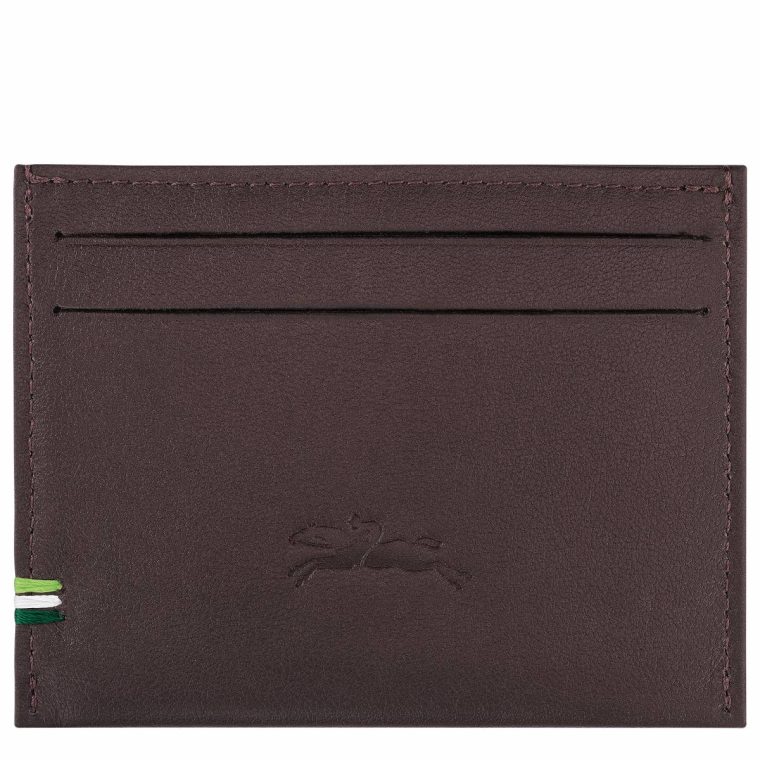Men Cardholders & Coin Purses Mocha Longchamp Sur Seine Card Holder Mocha - Leather - Image 2