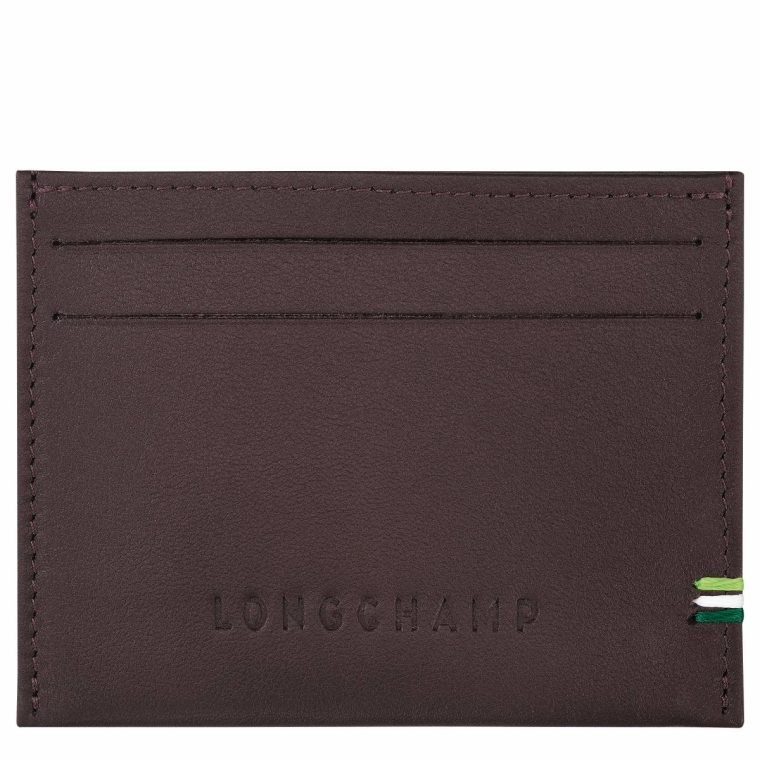 Men Cardholders & Coin Purses Mocha Longchamp Sur Seine Card Holder Mocha - Leather