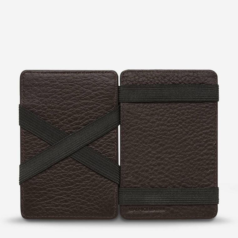 Men Chocolate Card Holders Status Anxiety Flip Wallet - Chocolate - Image 2
