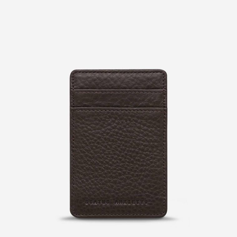Men Chocolate Card Holders Status Anxiety Flip Wallet - Chocolate
