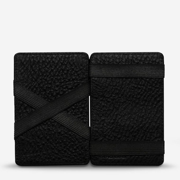 Men Flip Wallet - Black Card Holders Status Anxiety Black - Image 2