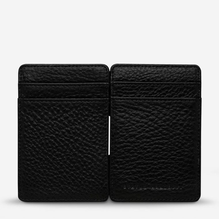 Men Flip Wallet - Black Card Holders Status Anxiety Black - Image 3