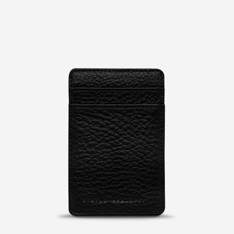 Men Flip Wallet - Black Card Holders Status Anxiety Black