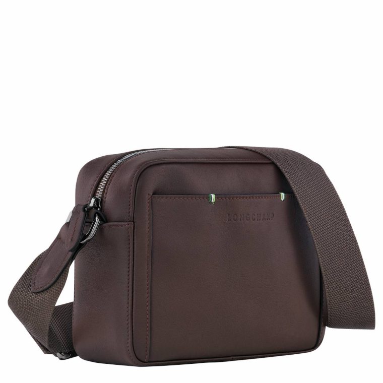 Men Mocha Longchamp Sur Seine Camera Bag Mocha - Leather Leather Bags - Image 3