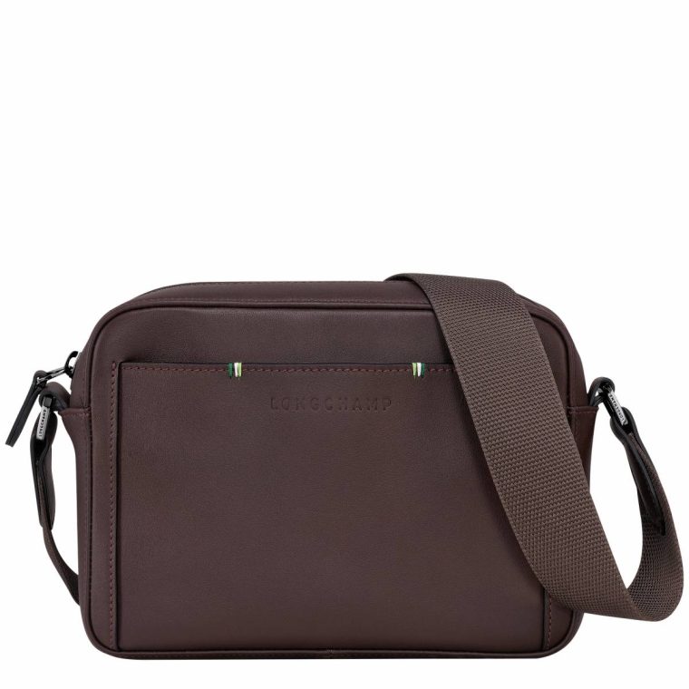 Men Mocha Longchamp Sur Seine Camera Bag Mocha - Leather Leather Bags