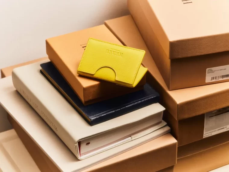 Men Rodona - Foldable Leather Card Holder Small Leather Goods Hereu Lemon - Image 2