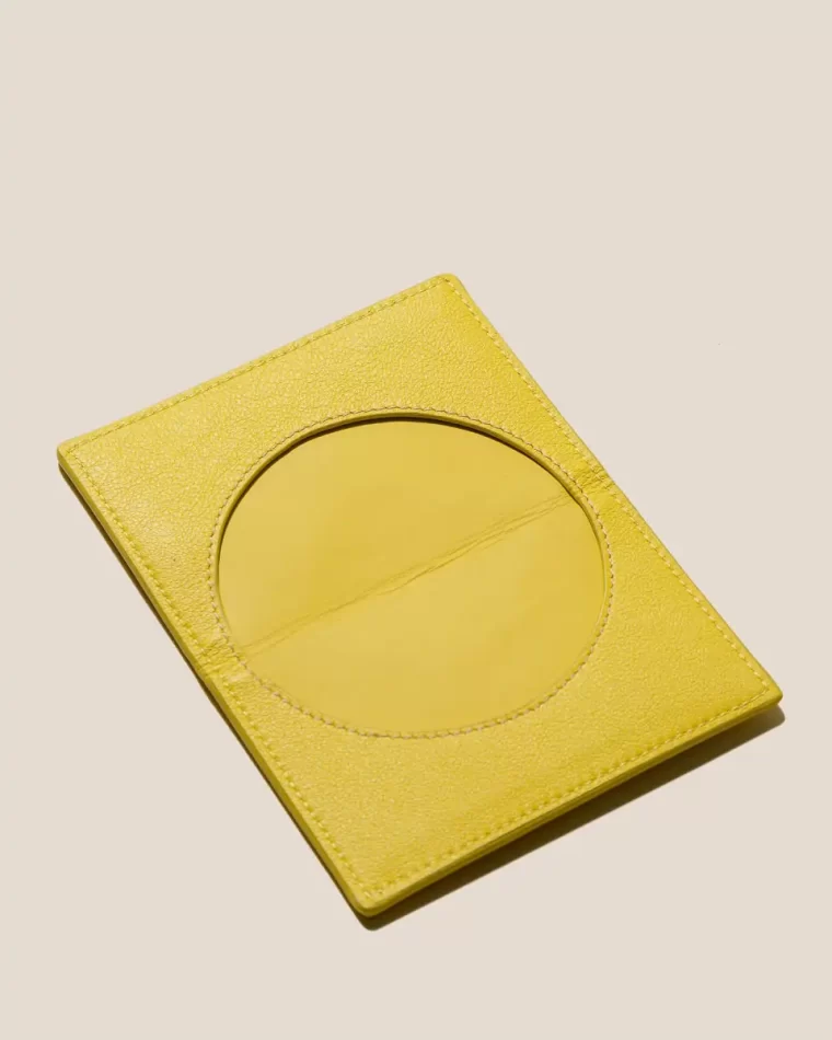 Men Rodona - Foldable Leather Card Holder Small Leather Goods Hereu Lemon - Image 3