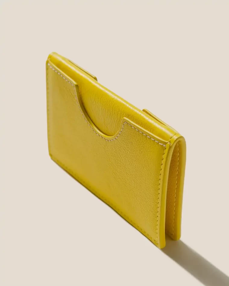 Men Rodona - Foldable Leather Card Holder Small Leather Goods Hereu Lemon - Image 4