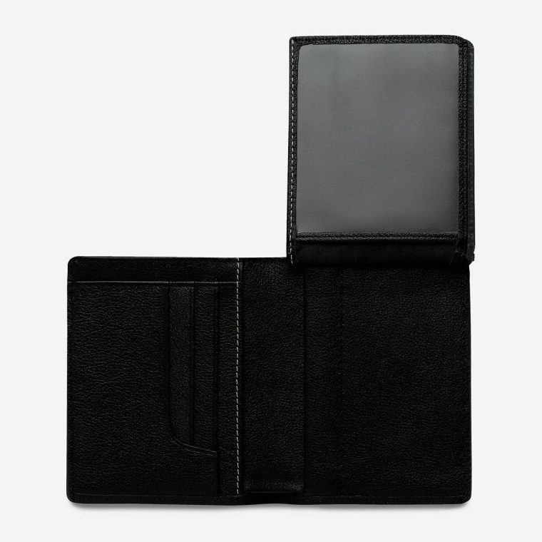 Men Status Anxiety Nathaniel Wallet - Black Bi-Fold Black - Image 4