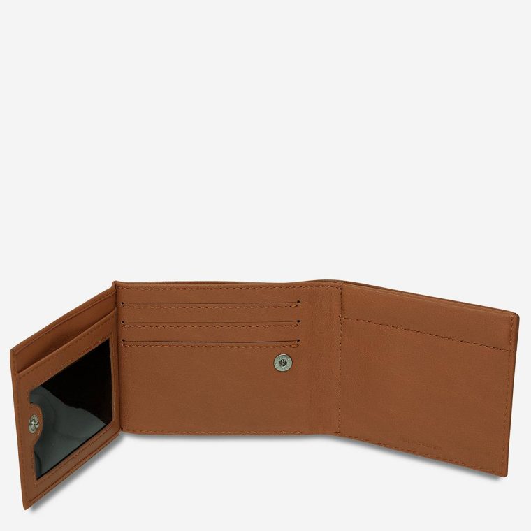 Men Tri-Fold Status Anxiety Camel Noah Wallet - Camel - Image 4