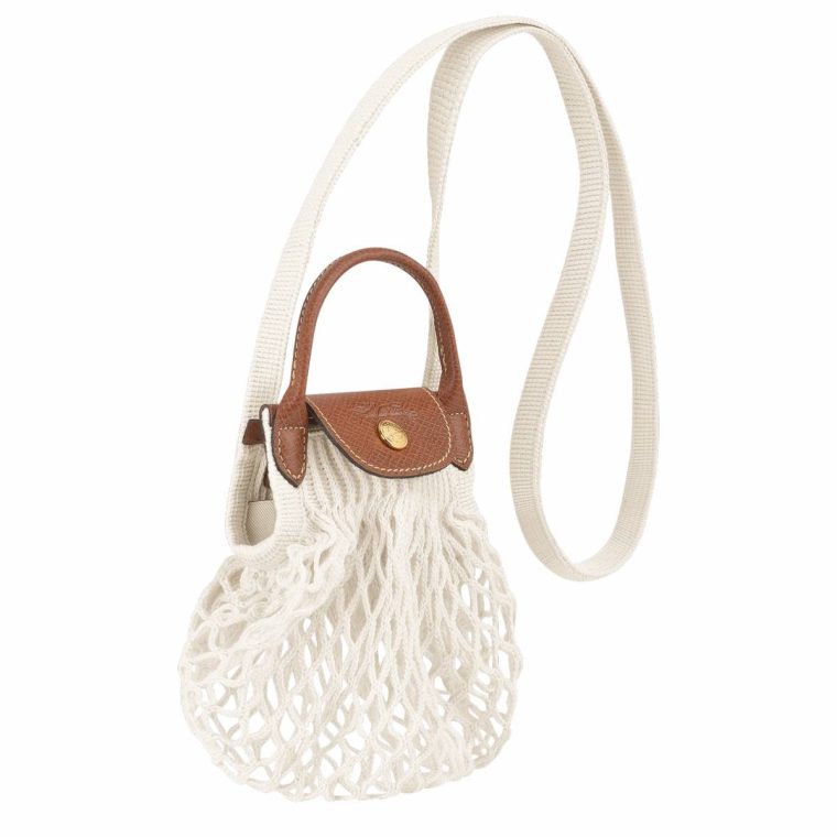 Mini Bags Ecru Longchamp Women Le Pliage Filet Xs Mesh Bag Ecru - Canvas - Image 3