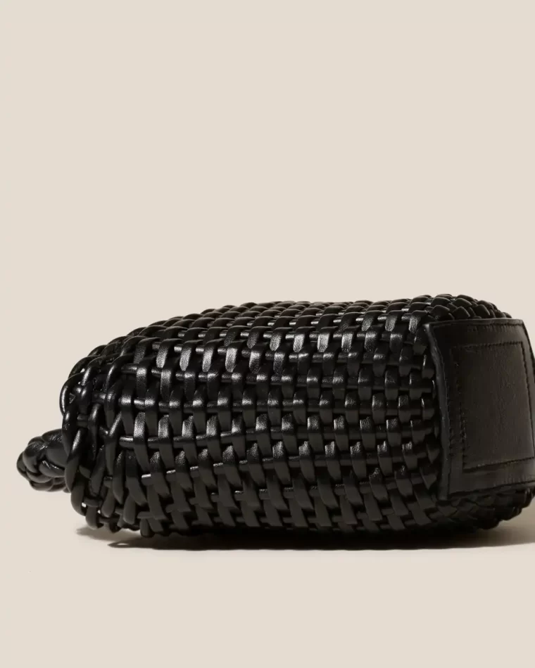 Mini Bags Fiol Tote Leather - Hand-Braided Mini Tote Bag Hereu Black Women - Image 4