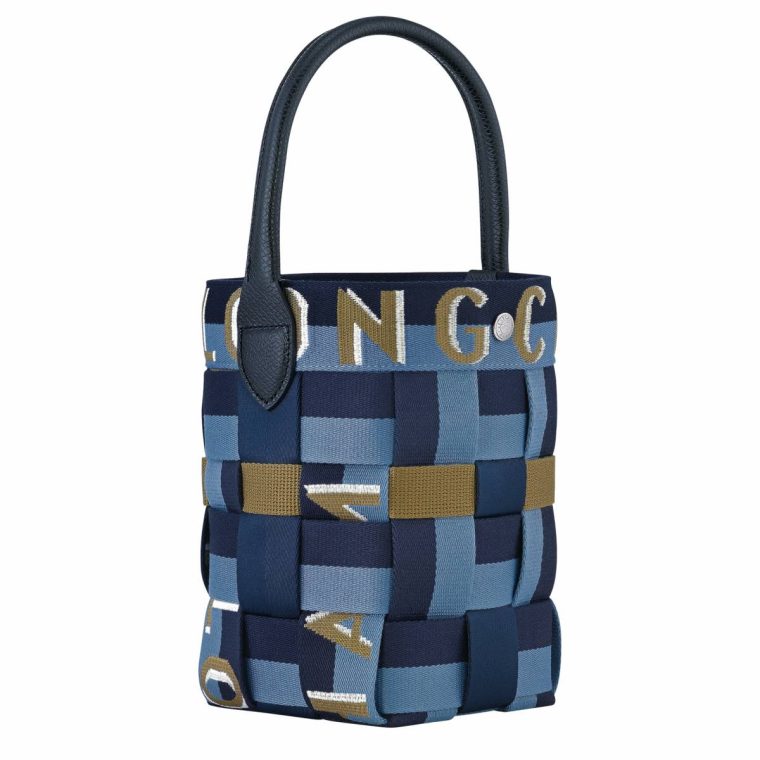 Mini Bags Navy/Thunderstorm Longchamp Women Re-Play Xs Bucket Bag Navy/Thunderstorm - Canvas - Image 2