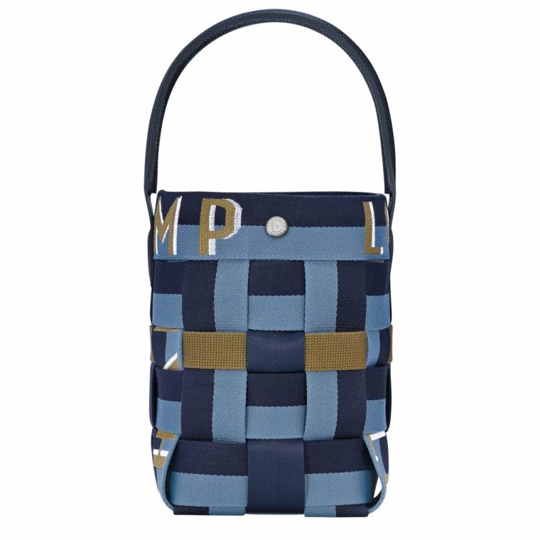 Mini Bags Navy/Thunderstorm Longchamp Women Re-Play Xs Bucket Bag Navy/Thunderstorm - Canvas - Image 3