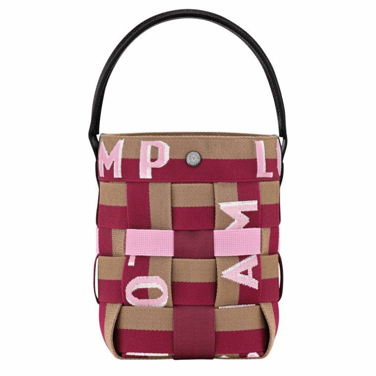 Mini Bags Re-Play Xs Bucket Bag Artichoke/Beetroot - Canvas Longchamp Artichoke/Beetroot Women - Image 4