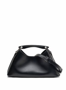 Mini Boomerang Leather Black - Silver Black Women Boomerang Elleme - Image 3