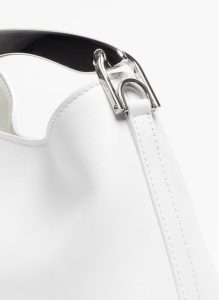 Mini Boomerang Leather White - Silver Boomerang Elleme Women White - Image 5