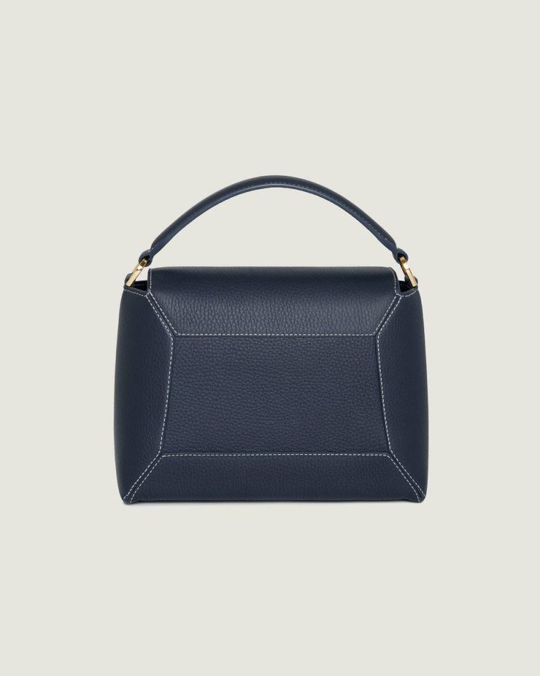 Mosaic Bag Strathberry Totes & Top Handle Bags Women Navy With Vanilla Stitch - Image 4