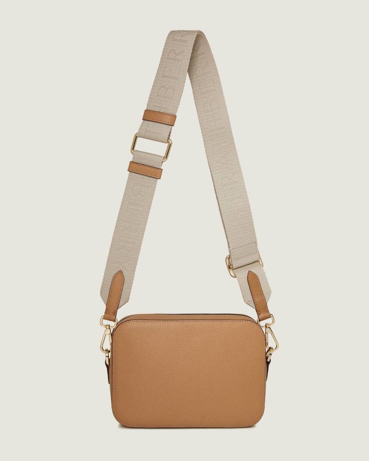 Mosaic Camera Travel Bags Women Strathberry Caramel - Image 4