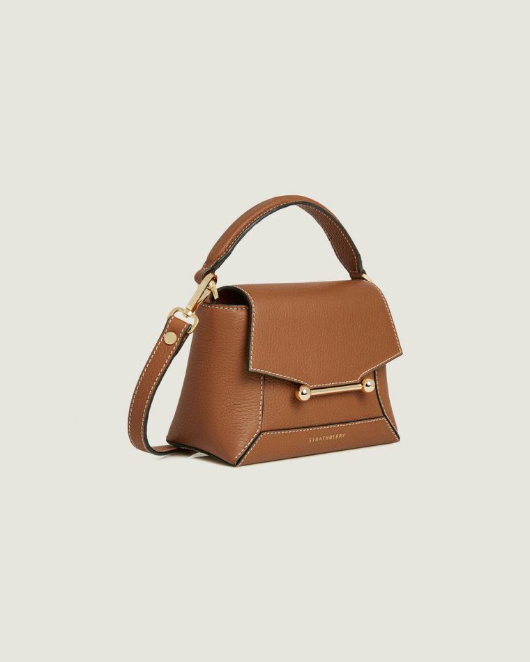 Mosaic Nano Crossbody Bags Strathberry Tan With Vanilla Stitch Women - Image 2