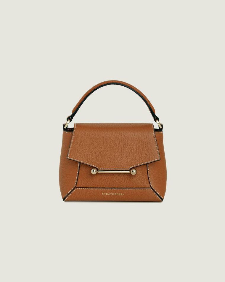 Mosaic Nano Crossbody Bags Strathberry Tan With Vanilla Stitch Women - Image 3