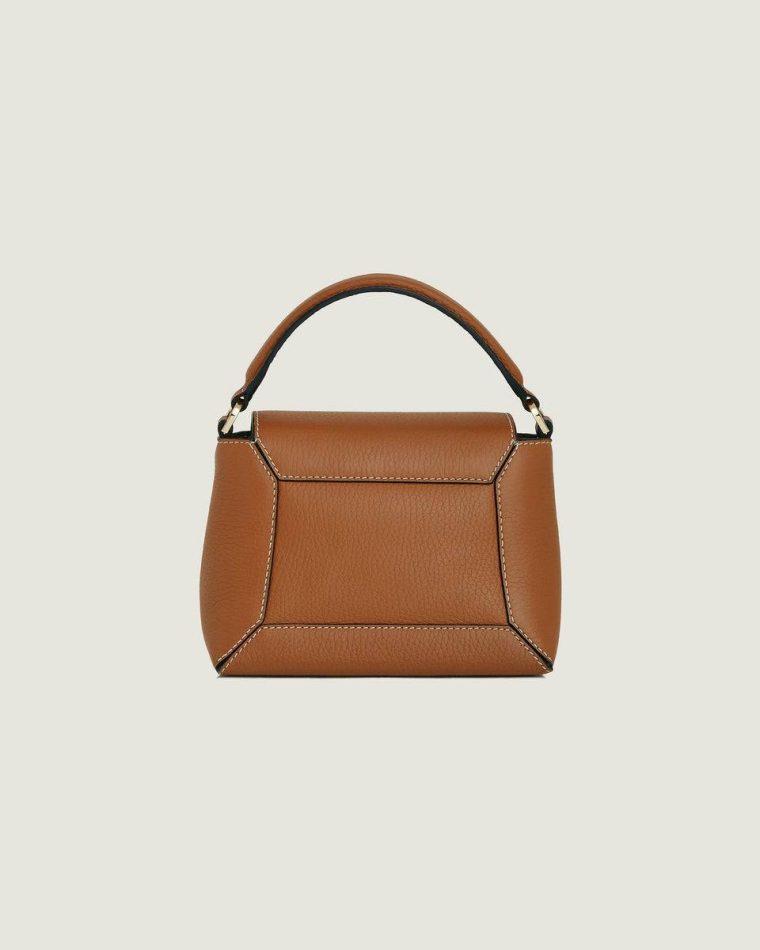 Mosaic Nano Crossbody Bags Strathberry Tan With Vanilla Stitch Women - Image 4